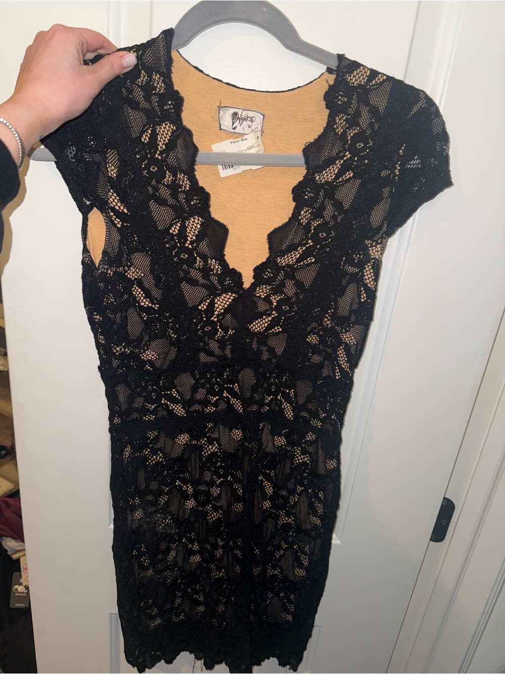 NWT Nightcap Debut Cap Sleeve Black Lace Mini